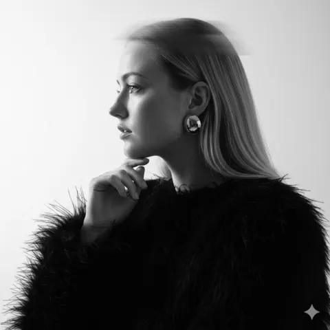 Surreal Noir Profile Portrait