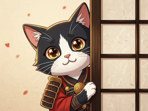 Cat Peeking For Attention