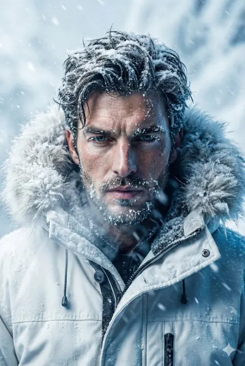 Arctic Explorer Blizzard Portrait