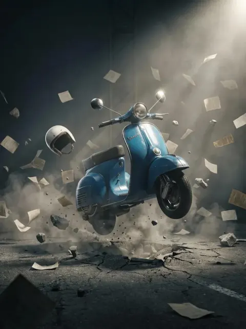 Hovering Scooter Crash Freeze