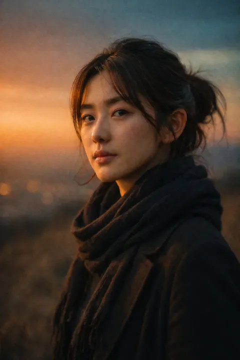 Cinematic Sunset Portrait