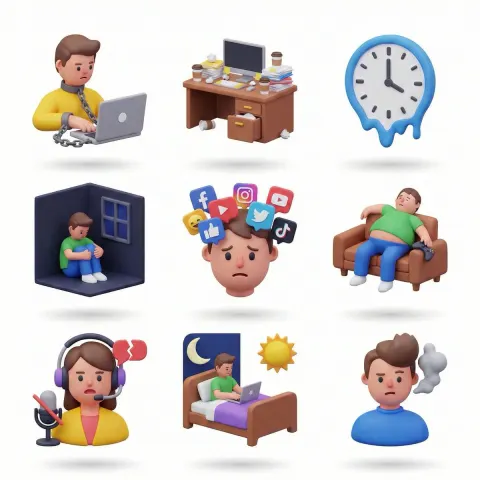 90s Gadgets 3D Icon Set
