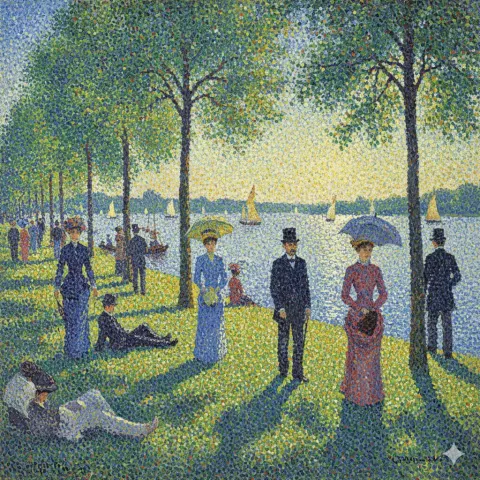 Seurat Pointillism Dreamscape