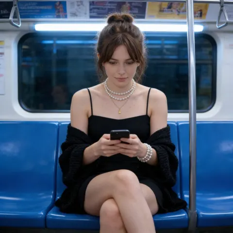 Subway Girl Commute Snapshot