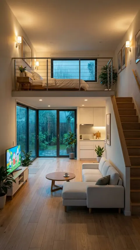 Cozy Rainy Apartment Interior
