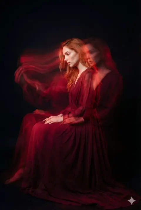 Cinematic Red Ghost Portrait
