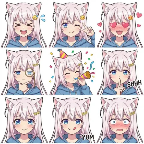 3x3 LINE Emoji Sticker Pack