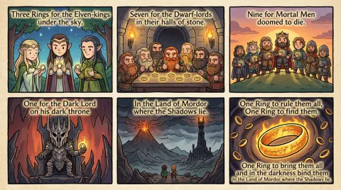 Cute Cel-Shaded Ring Poem Art