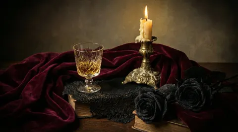 Dark Romantic Baroque Still Life