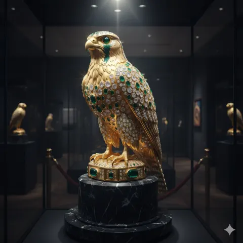 Golden Falcon Luxury Sculpture
