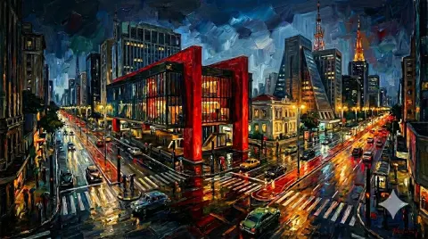 São Paulo Perspective Cityscape Art