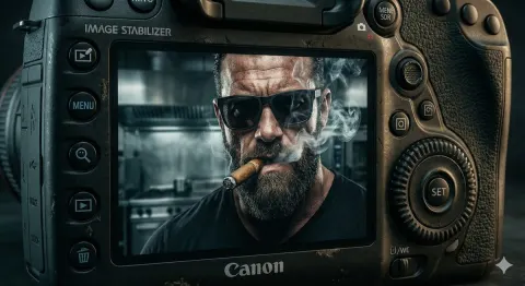 Rugged Cigar Man Portrait
