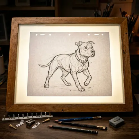 Animation Light Table Portrait Sketch