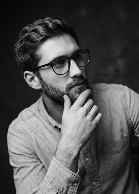 Cinematic Black White Portrait