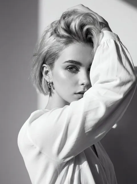 Black White Fashion Portrait