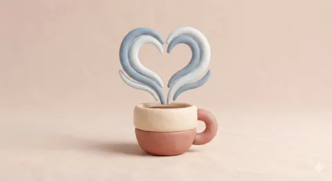 Minimalist Clay Style 3D Art