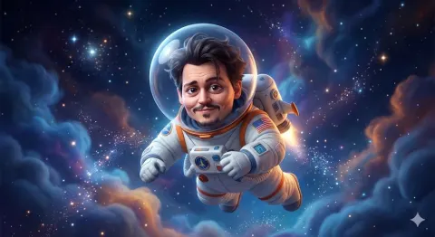 Cute Astronaut Star Adventure