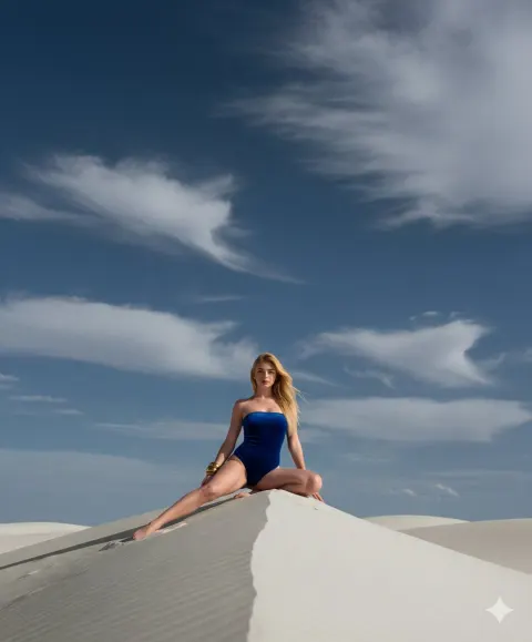 Blue Velvet Desert Fashion