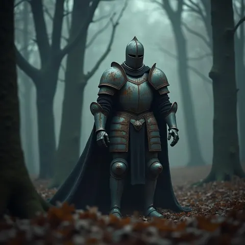Rusted Knight Stop Motion in Foggy Forest