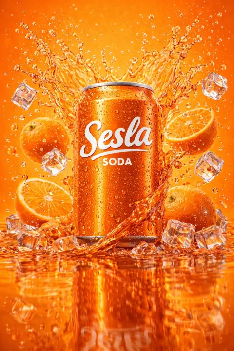 Orange Soda Splash Commercial