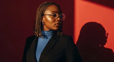 Elegant African Woman in Cinematic Light