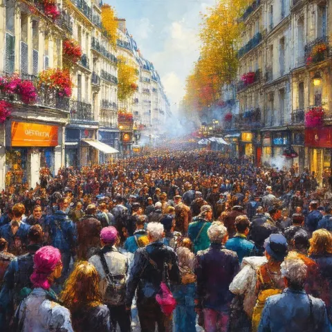 Modern French Revolution Filling Hyper Real Streets