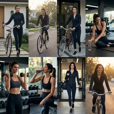 Cinematic Fitness Journey Photo Collage