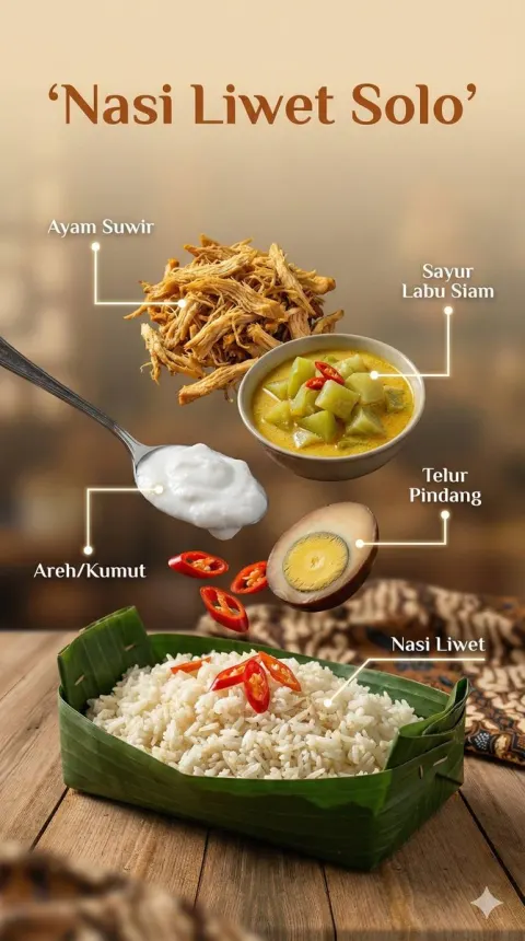Floating Indonesian Food Art