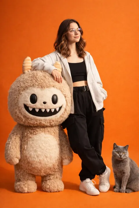 Gen Z Labubu Cat Studio Shoot