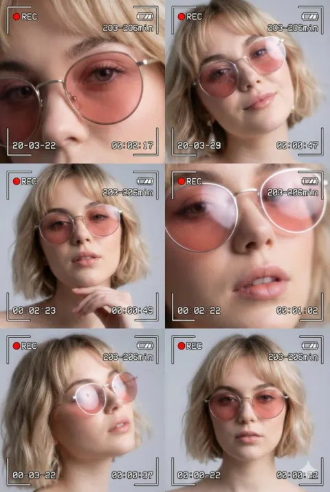 Retro Digital Girl Cinematic Collage