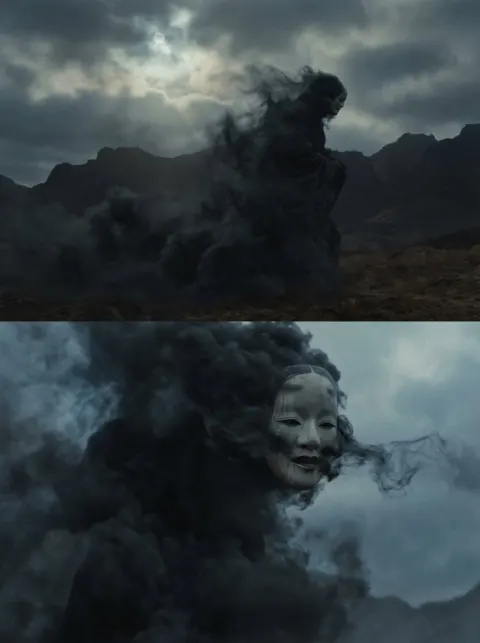 Noh Mask Mist Entity