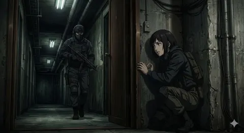 Anime Stealth Tension Scene