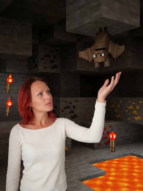 Glowing Cave Cubic Bat
