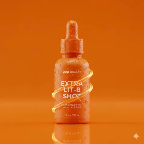 Orange Exfoliating Serum Dropper Bottle