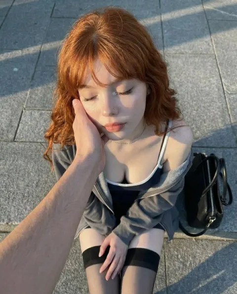 Redhead Girl in Golden Hour