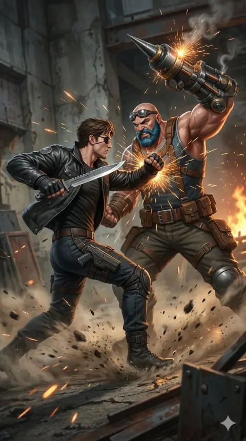 AI Battle Scene Art Comparison