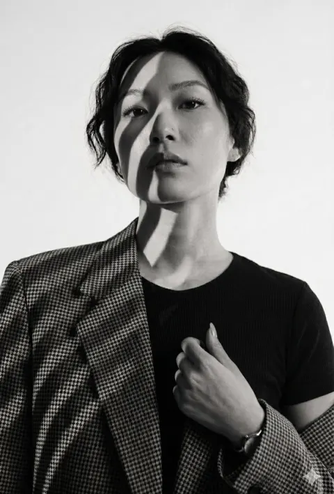 Cinematic Black-and-White Fashion Portrait