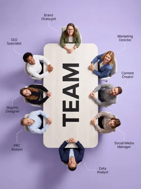 Surreal Top-Down Conference Table