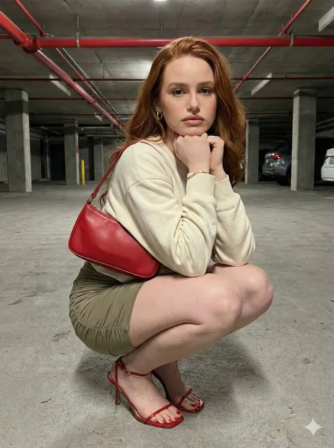 Red-Haired Teen Garage Street Portrait
