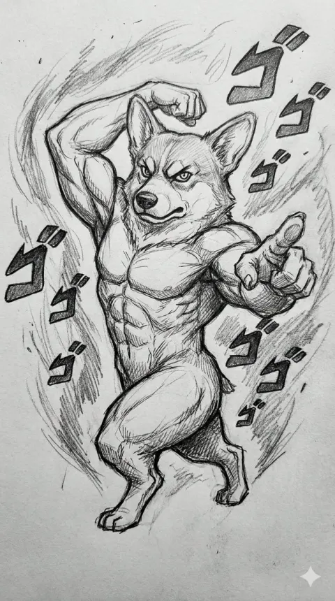 JoJo Style Graphite Sketch Art