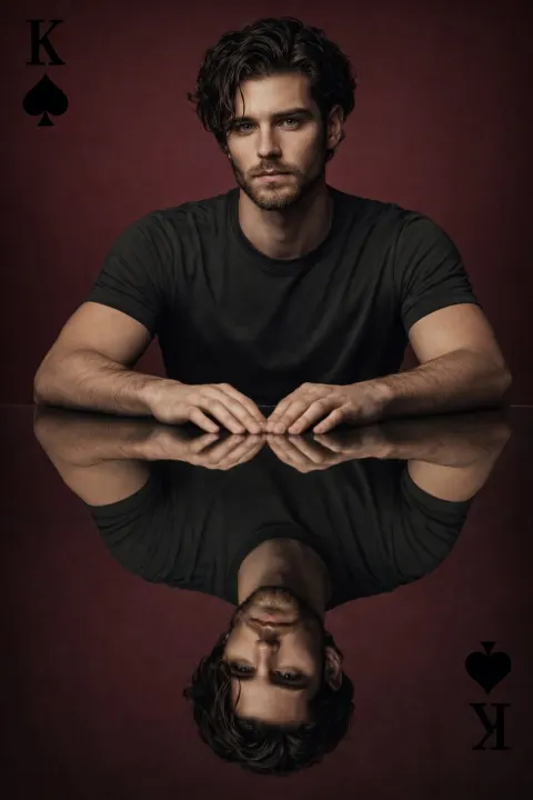King of Spades Mirror Portrait