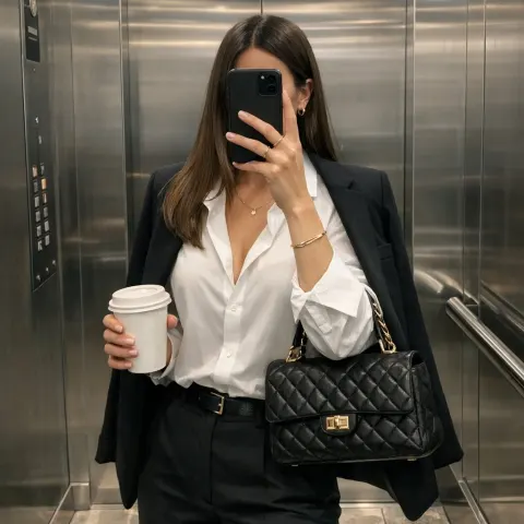 Luxury Elevator Mirror Selfie