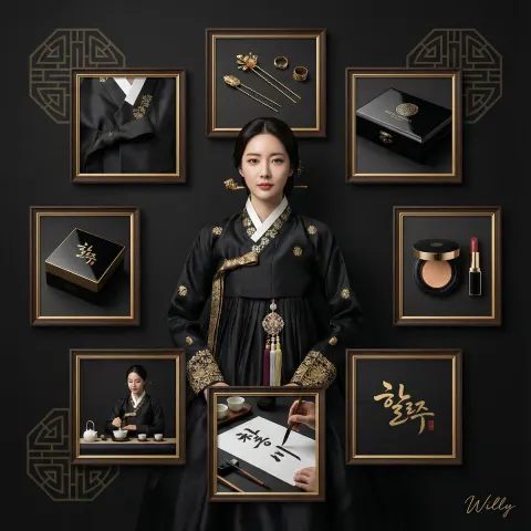 Luxury Black Gold Hanbok Brand