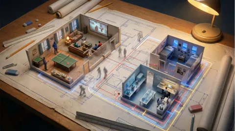 Blueprints Transform Into Living Miniature Worlds