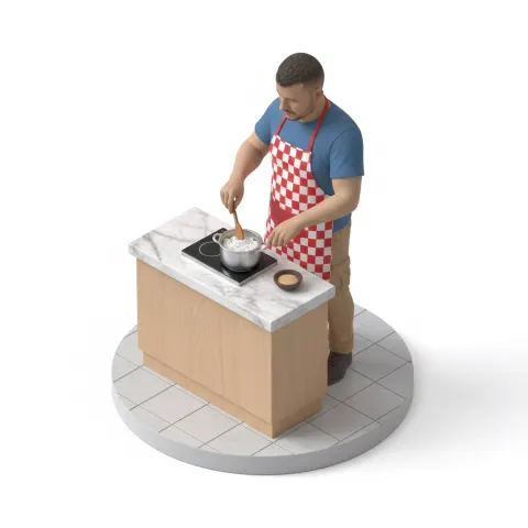 Realistic Miniature Isometric Figurine