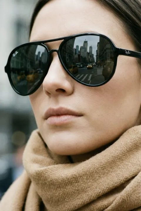 NYC Reflection Ray-Ban Portrait