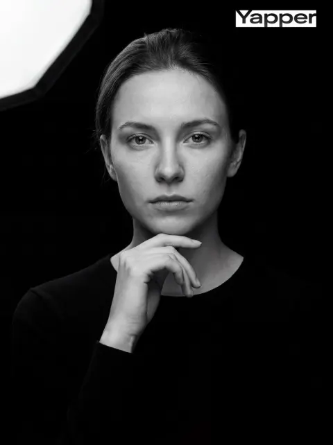 Cinematic Black White Portrait Art