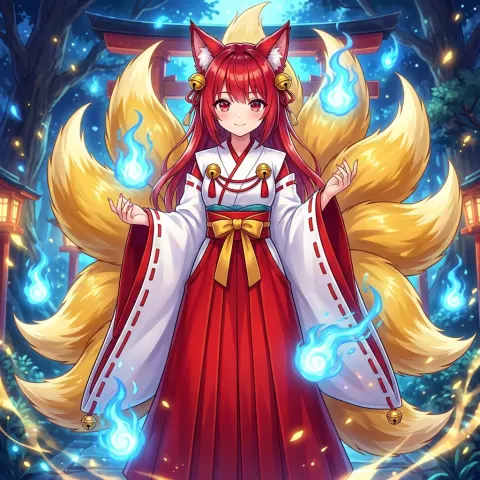 Ethereal Nine-Tailed Fox Spirit