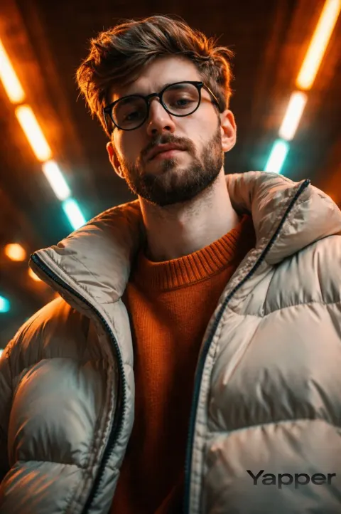 Neon Tunnel Fashion Portrait