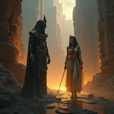 Osiris and Isis Among Glowing Cyber Hieroglyphs